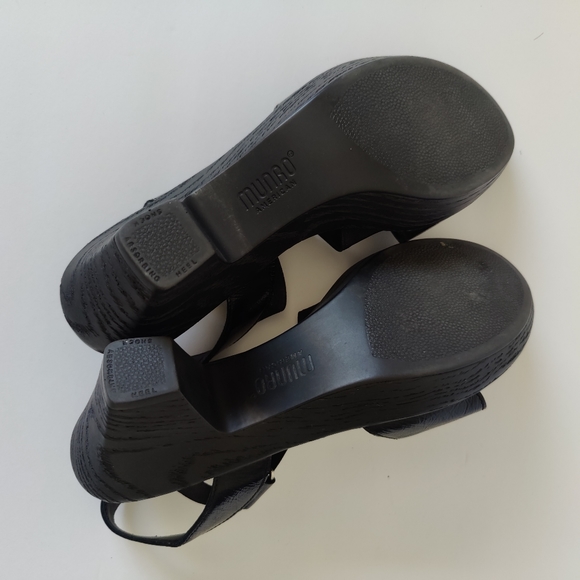 Munro Black Platform Sandal - Picture 5 of 6